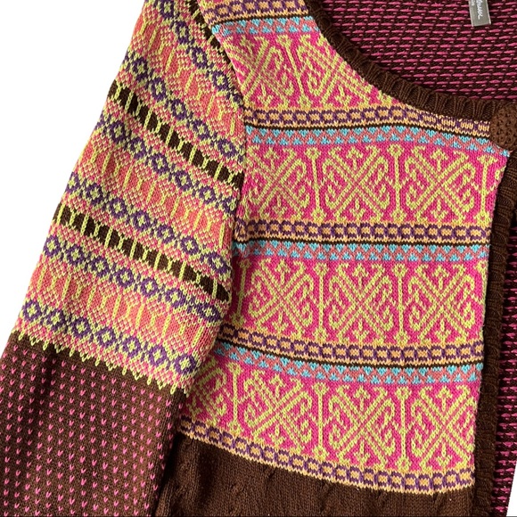 Hanna Andersson Single Button Fair Isle Cardigan | M Ladies - Picture 6 of 11